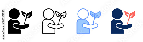 Ethical Concern icon set multiple style collection