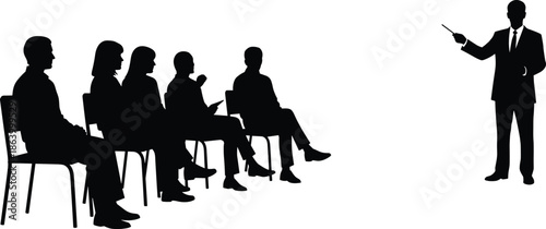 Forest animals and pine trees landscape silhouette vector illustration, deer stag fawn and fox in coniferous woodland scene, wild nature graphic element with trees and grass, detailed black shape, 