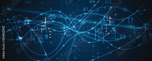 Abstract circuit technology board concept background