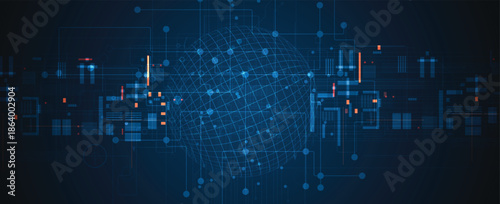 Abstract circuit technology board concept background