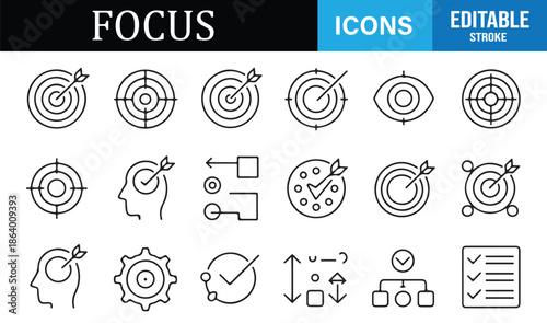 Editable focus outline icons for planning and UI