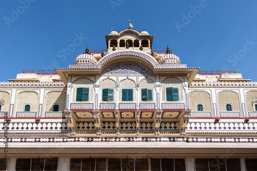 One of the facade of the main courtyard of the Jaipur City Palace