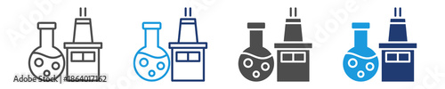 chemical industry icon sheet multiple style