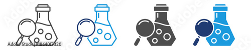 chemical search icon sheet multiple style