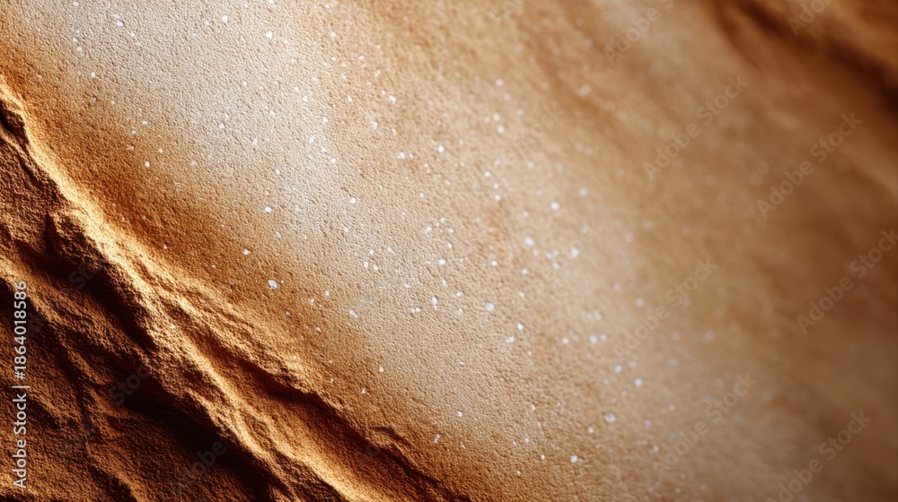 Fototapeta premium Sustainable natural tone background for sustainable business Golden Sand Texture Background with Sparkling Water Droplets, Desert Dune Close Up Macro
