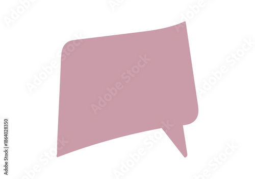 Bocadillo de diálogo rectangular en color rosa suave para mensajes y comunicación