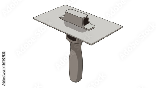 Illustration of a plastering trowel, an essential construction and masonry hand tool.
