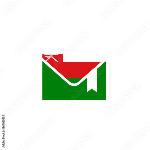 Oman Flag Marked Mail In Icon