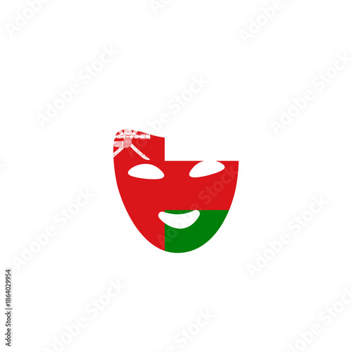 Oman Flag Face Mask In Icon