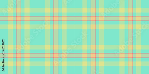Curve background check tartan, quilted textile plaid pattern. Autumn fabric texture vector seamless in light and teal colors.