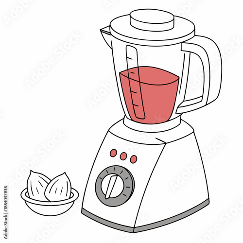 Blender with fruit
