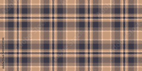 Dress tartan check seamless, color vector fabric textile. Window plaid background texture pattern in orange and dark colors.