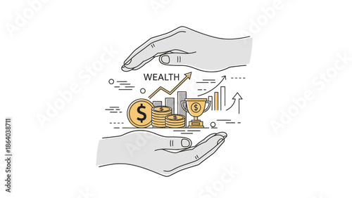Hands Protecting Wealth Growth and Financial Investment Success.
