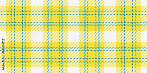 Customer fabric background pattern, valentines day seamless vector check. Hounds tooth texture textile tartan plaid in yellow and white colors.