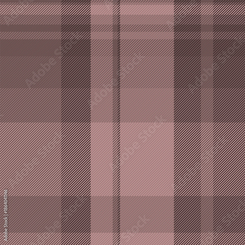 Cute textile seamless tartan, vintage fabric check texture. Rustic pattern plaid vector background in pastel and rosy brown colors.