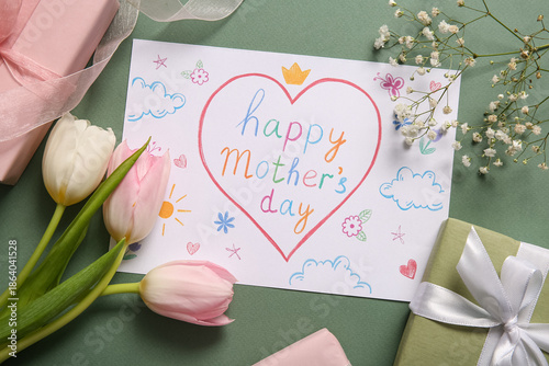 Card with text HAPPY MOTHER...