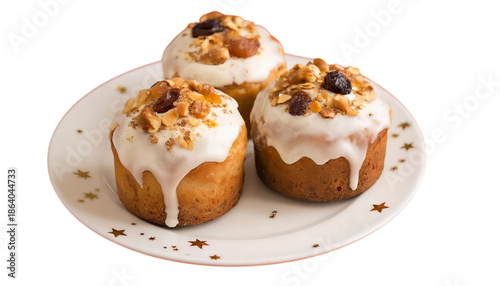 chocolate muffin on a white background