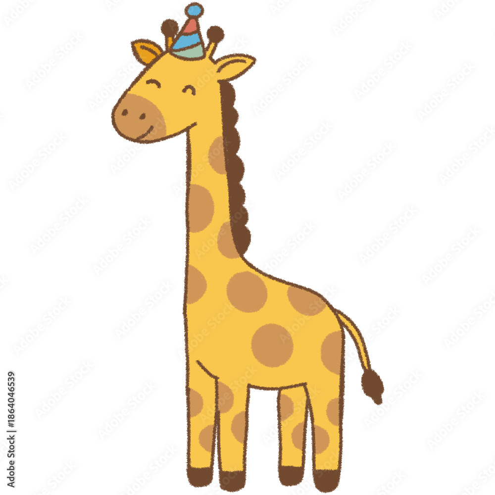 Obraz premium giraffe cartoon isolated on white