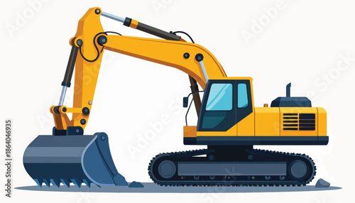 Heavy duty excavator machine for construction and digging projects