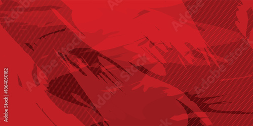 Abstract Rough Red Grunge Texture Design Background with Dots, Halftone Red Color Pattern, Grunge Texture Gradient.