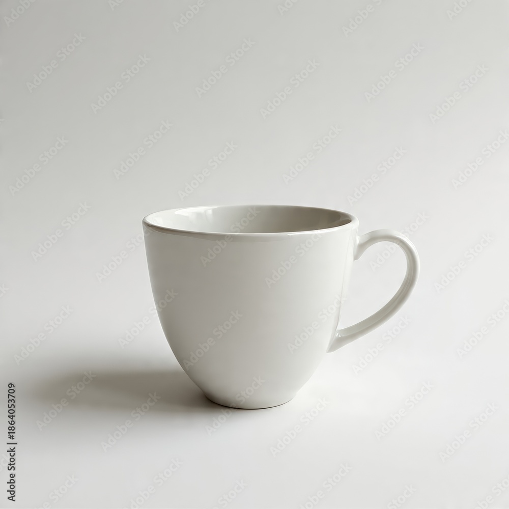 Fototapeta premium White Ceramic Coffee Mug with Beverage Isolated on White Background generative ai