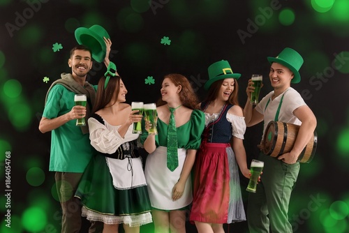 Group of friends with beer ...