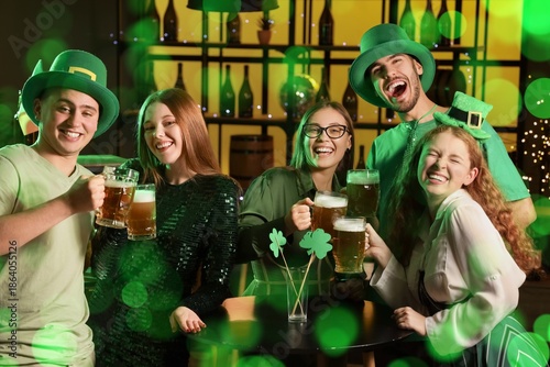 Group of friends with beer ...