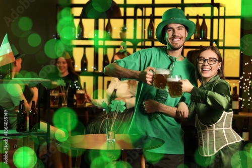 Young couple with beer cele...