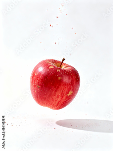 Natural Red Apple Levitation Food Photo