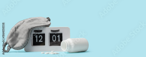 Alarm clock with sleeping m...