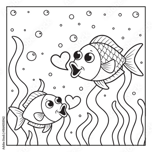 Valentine's Day coloring page