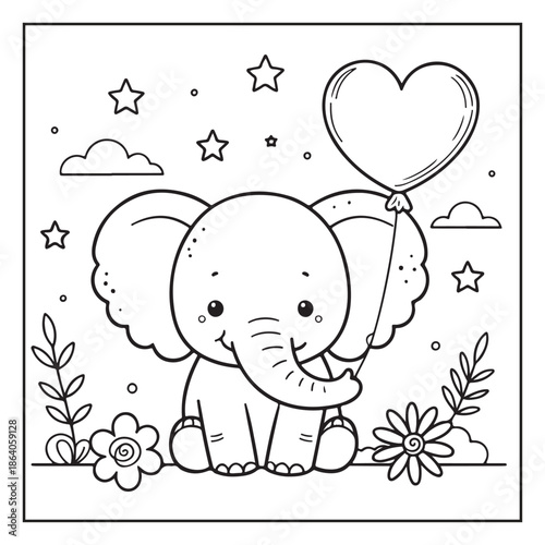 Valentine's Day coloring page