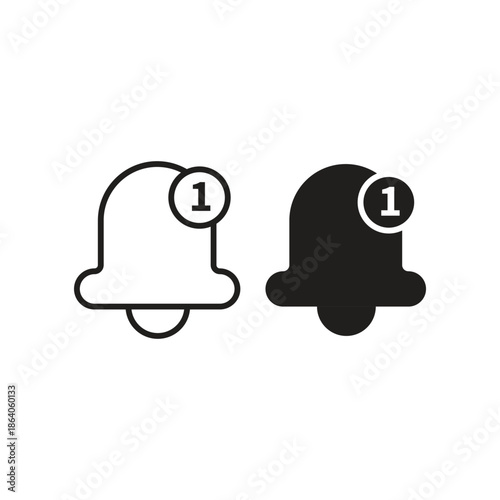 Social notification line and solid icon for alerts, messages, and user activity updates. Clean outline and bold filled styles ideal for apps, dashboards, UI, and social platforms.