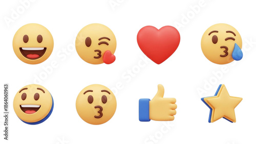 A collection of various emojis expressing different emotions and reactions
