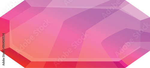 Precious pink gemstone with gradient effect, creating a mesmerizing and luxurious feel