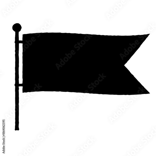 三角の旗・ペナントのシルエット