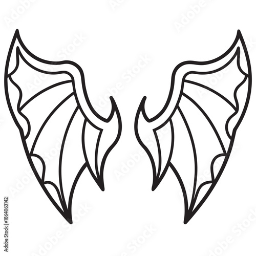 Wings Line Art Vectors