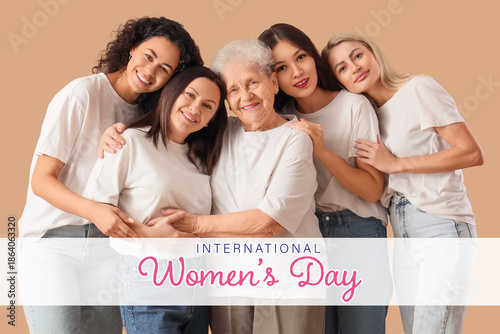 Group of beautiful women hu...