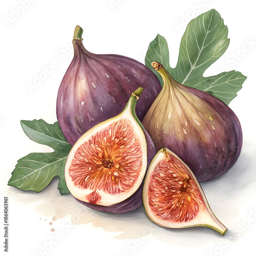 watercolor figs white back