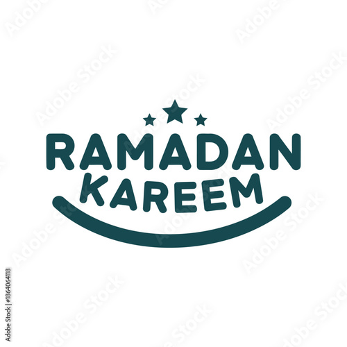 Ramadan Kareem Celebration Vector with Stars and Smiles