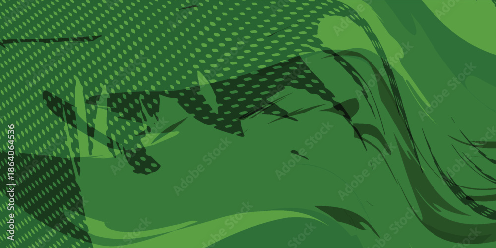 Fototapeta premium Abstract Rough green Grunge Wave Texture Design Background with Dots, Halftone green Color Pattern, Grunge Texture Gradient.