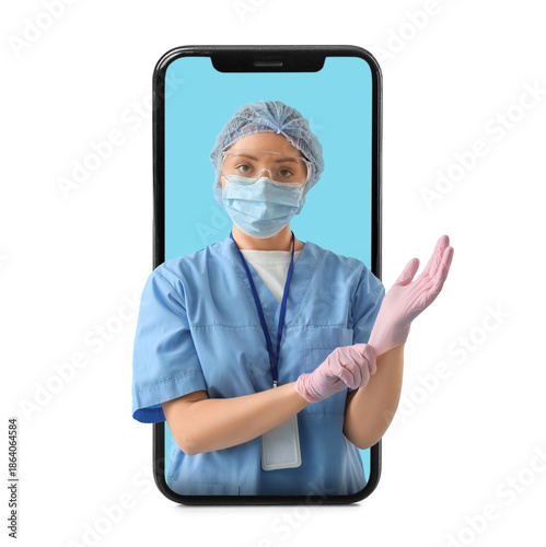 Female doctor in medical ma...
