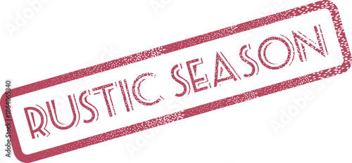 Rustic Season maroon textured rubber stamp for autumn harvest and seasonal celebrations