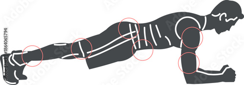 Man performing an abdominal plank for core strengthening and stability