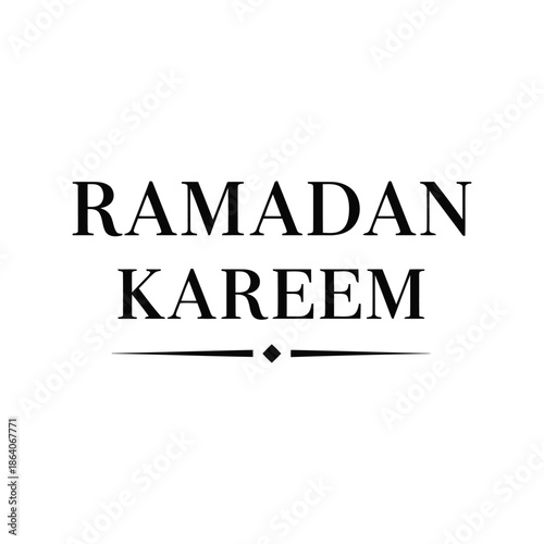 Elegant Ramadan Kareem Calligraphy Vector for Celebration