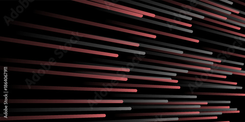 Red gray geometric abstract background on dark space with lines motion decoration. High speed with stripes style. Modern graphic design element concept for web banner, flyer, card, or brochure cover