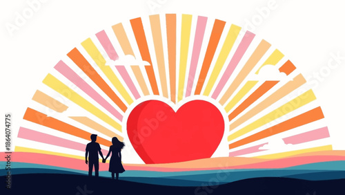 Seamless Pattern of Red and Pink Hearts on White Background