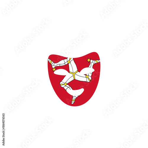 Isle Of Man Flag Face Mask In Icon