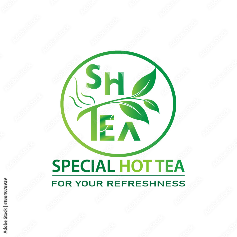 Fototapeta premium Tea Logo Design Vector Template