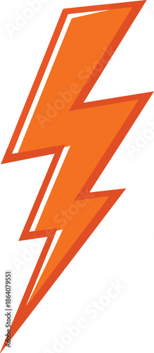 Lightning bolt expertise flat icon for apps and websites